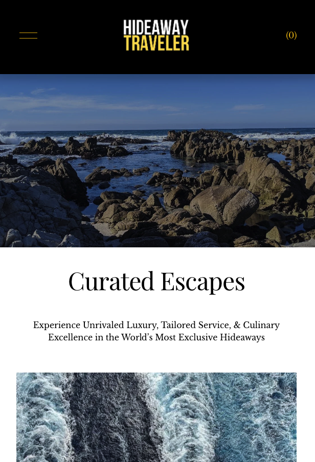 Hideaway Traveler website designed by Nogueras Designs (ND.Builds)
